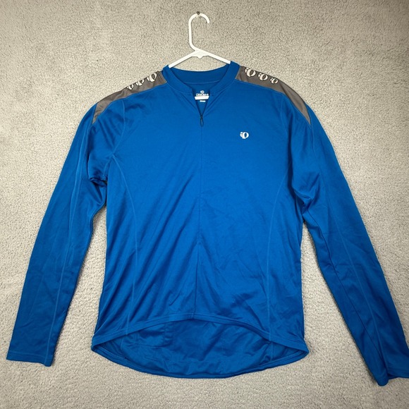 Pearl Izumi Mens XL Cycling Jersey Blue Long Sleeve Bike Bicycle Zip - Picture 1 of 8